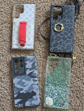 SAMSUNG S22 Ultra Cases- Walli, Case Wirh Strap, Camo & Beach